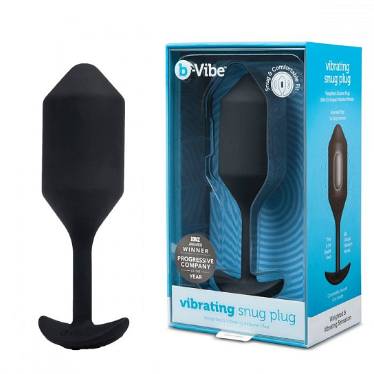 Анальная пробка для ношения с вибрацией B-VIBE VIBRATING SNUG PLUG 4, черная