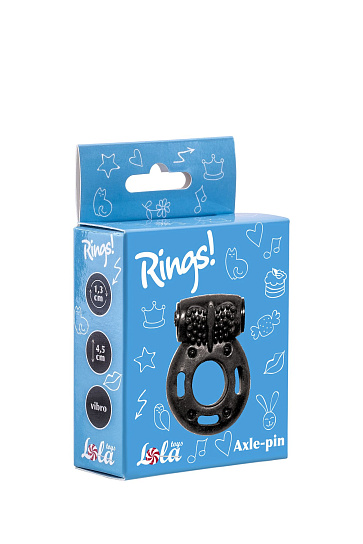 Эрекционное виброкольцо из серии Rings Axle-pin, черное