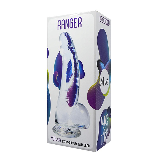 Фаллоимитатор Adrien Lastic Ranger Jelly Dildo с мошонкой, прозрачный