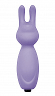 Мини вибратор-кролик для женщин Funny Bunny, голубой, 8,2см, пурпурный
