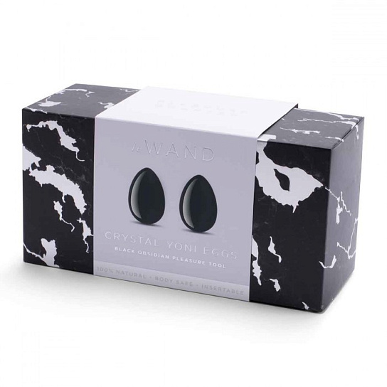 Тренажер для йони-практик Le Wand Crystal Yoni Eggs, черный