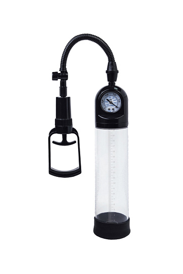 Вакуумная помпа для мужчин Toyfa A-TOYS, 20 см, прозрачно-черная