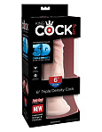 Реалистичный фаллос с тройной плотностью King Cock Plus 6 Triple 15,2 см