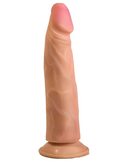 Дилдо на присоске без мошонки Киберкожа Lovetoy 18,5 см