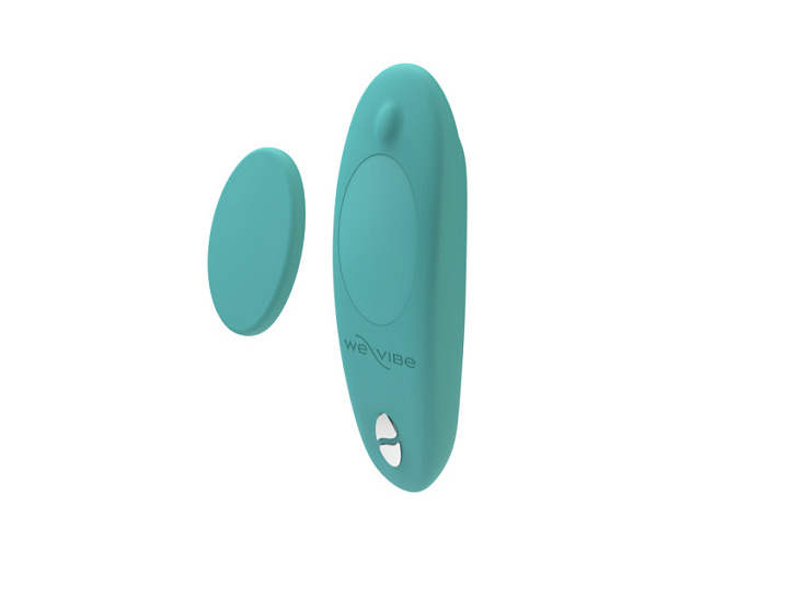 Вибратор в трусики We-Vibe Moxie+ с приложением и пультом, голубой