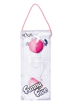 Вагинальные шарики Sexus Funny сужающие, из пластика, диаметр 3 см, розовые