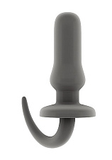 Резиновая анальная пробка Sono №13, диаметр 4.5 см, серая