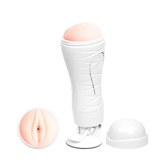 Мастурбатор с реалистичной вагиной в тубе на присоске