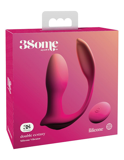 Многофункциональный вибратор для пар с пультом ДУ 3Some Double Ecstasy