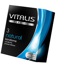 Презерватив из натурального каучукового латекса со смазкой Vitalis Premium Natural