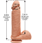 Фаллоимитатор на литой присоске 18.2 см, телесный