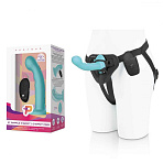 Страпон с пультом управления Pegasus 6 Remote Control Ripple, бирюзовый