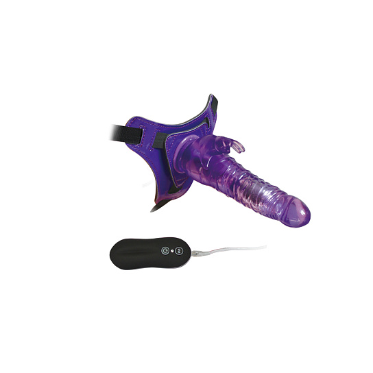 Страпон 10 Vibrations 8.5" с пультом ДУ 18,5 см, фиолетовый