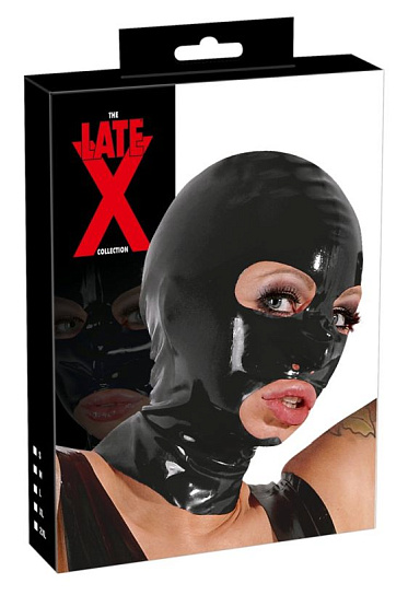 Лаковая маска на голову из латекса Latex Mask