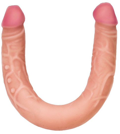 Двойной член с выраженным рельефом Киберкожа Love Toy, 48 см