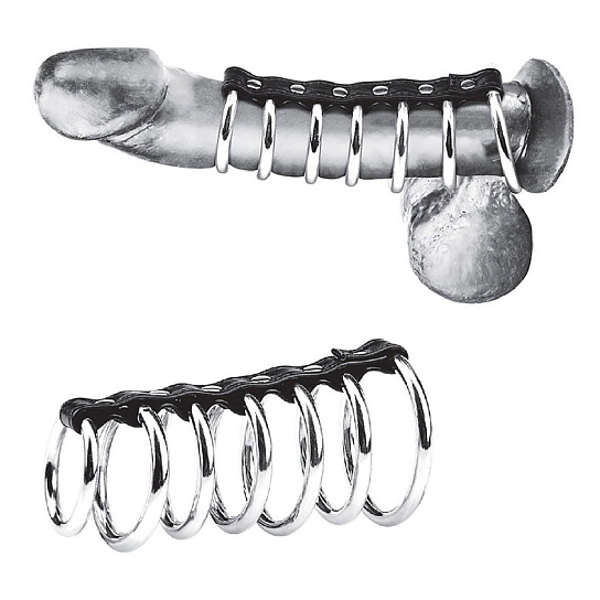 Хомут на пенис с 7 кольцами Ring Gates Of Hell