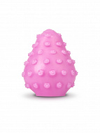Мастурбатор в форме яйца с рельефом Gvibe Gegg, розовый