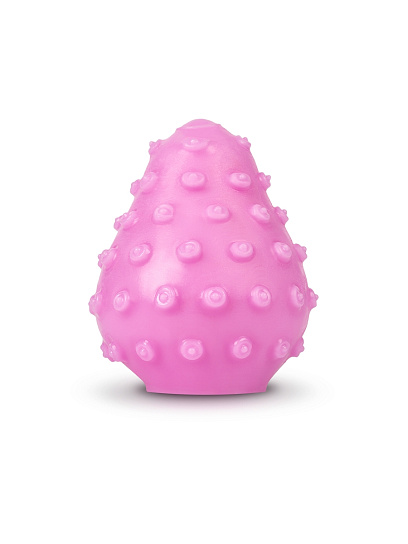 Мастурбатор в форме яйца с рельефом Gvibe Gegg, розовый