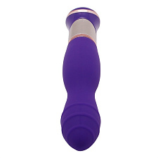 Вибратор в необычной зауженной форме с ребристой частью Rippled Vibe 13.5 см, фиолетовый