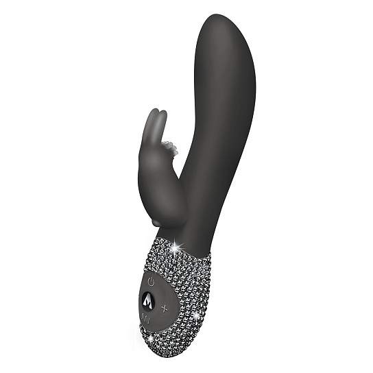 Классический кролик Crystalized 12 режимов, блестящий черный