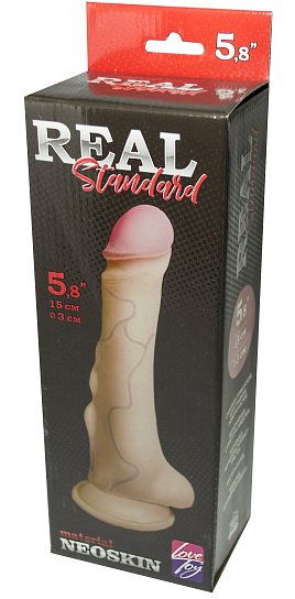 Фаллоимитатор неоскин REAL Standard рельефный, 15 см
