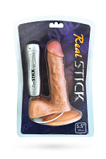 Реалистичный вибратор RealStick Nude с ДУ, 13 см