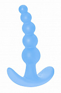 Пробка Bubbles Anal из силикона для деликатной стимуляции, синяя