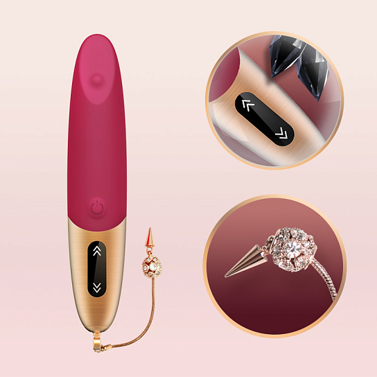 Мини вибромассажер Viotec DYSIS, бордовый