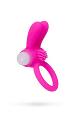Виброкольцо силиконовое с ушками A-toys, розовое