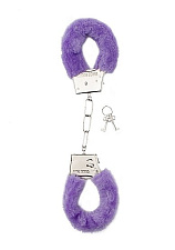 Плюшевые наручники FURRY HANDCUFFS, фиолетовые