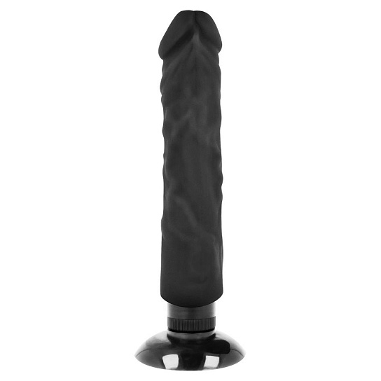Реалистичный вибратор на присоске BASECOCK 20 см, черный