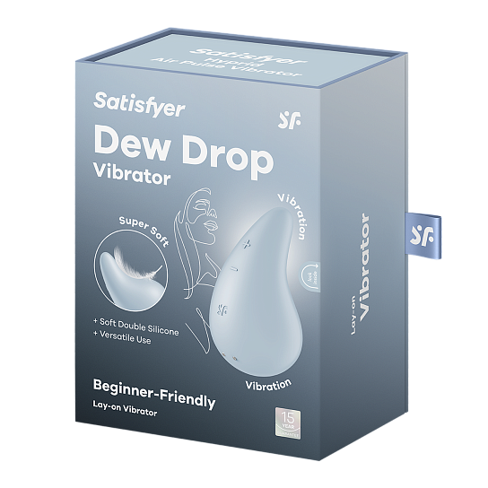 Вибромассажер Satisfyer Dew Drop, голубой
