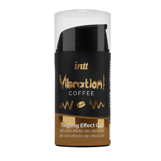 Возбуждающий гель с эффектом вибрации Intt Cosmetics Coffee, 15 мл