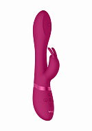 Вибромассажер кролик Mira с функцией ротация, розовый