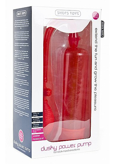 Помпа для члена, 21 см, красная