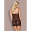 Прозрачная сорочка Obsessive TEMPTING с красивыми кружевами, L/XL