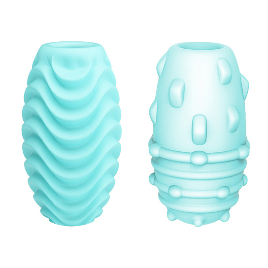 Двусторонний мини-мастурбатор яйцо Pretty Love Attractive, голубой