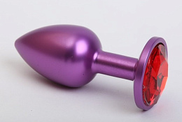 Анальная втулка цвета фиолетовый металлик, 4sexdream, красная