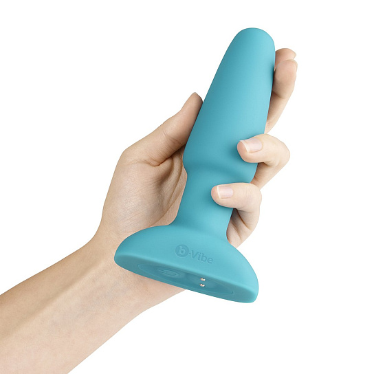 Анальный плаг премиум-качества B-Vibe Rimming Plug Teal, голубой