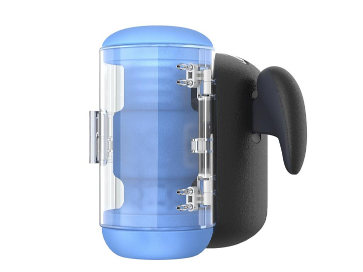 Вибромастурбатор Amovibe Black Knight с имитацией фрикций и подогревом