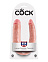 Фаллос двухголовый большой U-Shaped Large Double Trouble 17.8 см, телесный