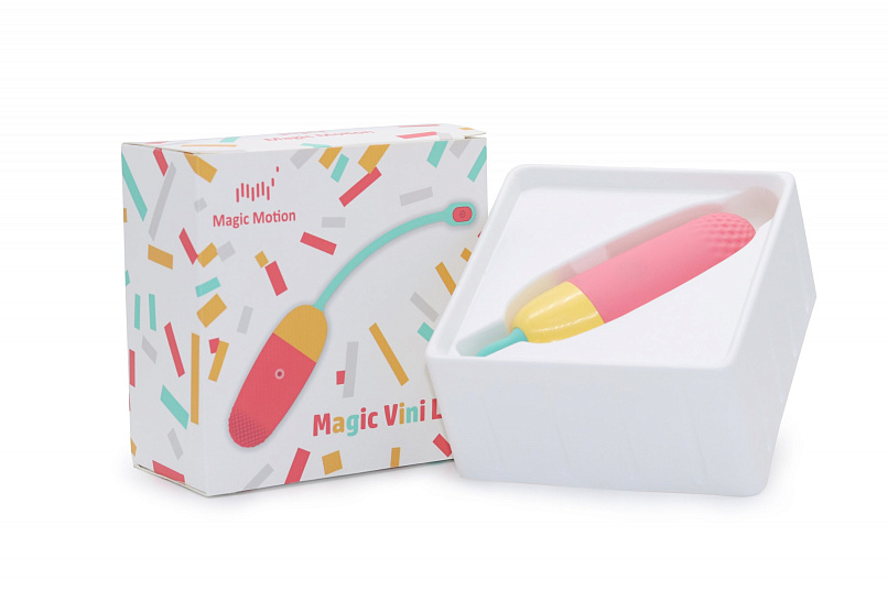 Виброяйцо с приложением Magic Motion Magic Vini, оранжевое