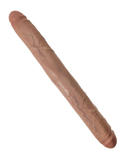 Реалистичный двухсторонний фаллоимитатор King Cock 16 Thick 40.6 см, загорелый Реалистичный двухсторонний фаллоимитатор King Cock 16 Thick 40.6 см, загорелый