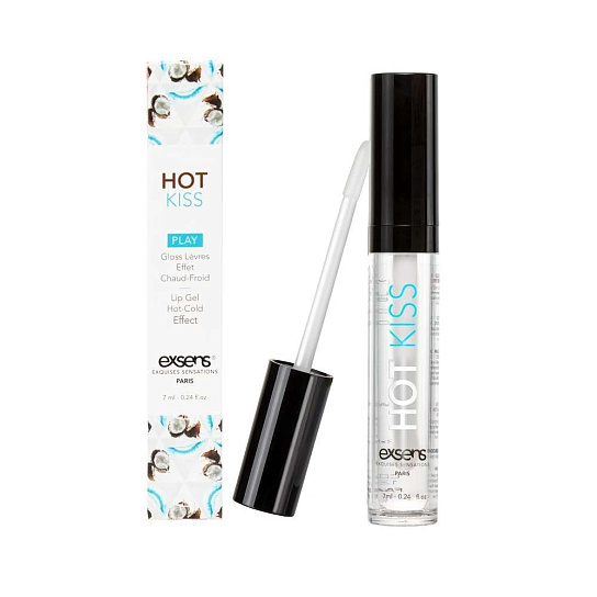 Блеск для губ с эффектом пульсации Exsens Hot Kiss Coconut