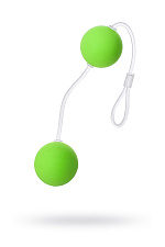 Вагинальные шарики Sexus Funny сужающие, из пластика, диаметр 3 см, зеленые