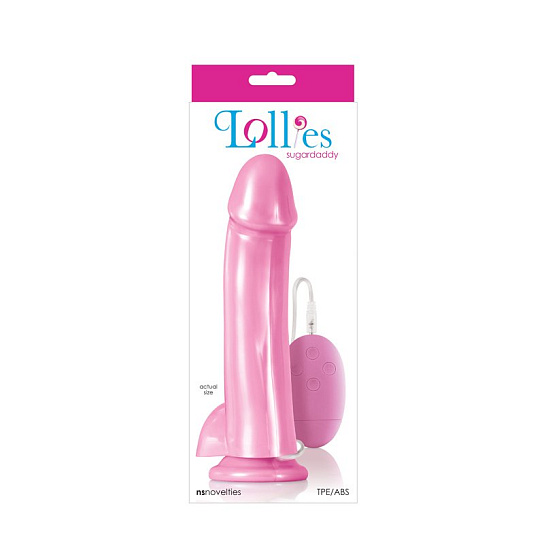 Вагинальный вибромассажер в форме фаллоса Sugardaddy, 15 см, нежно розовый