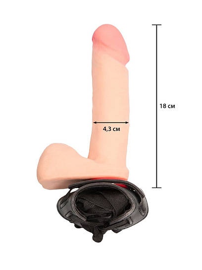 Страпон на трусиках реалистичный 16,5 см