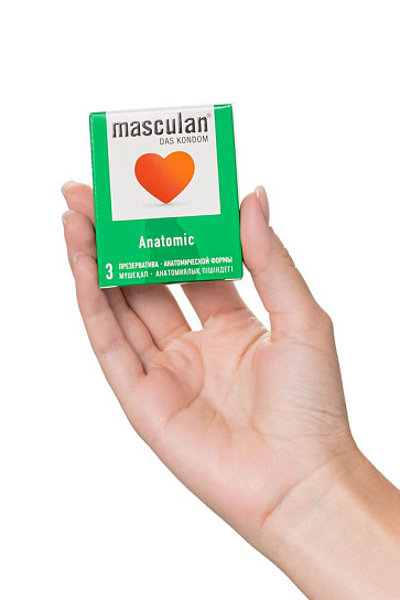 Презервативы Masculan Anatomic анатомические, 3 шт, розовые