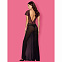 Длинная сорочка Obsessive SEDUSIA GOWN с высоким разрезом, L/XL