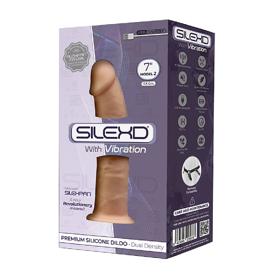 Дилдо с вибрацией Adrien Lastic SileXD Model 2 (7), телесный